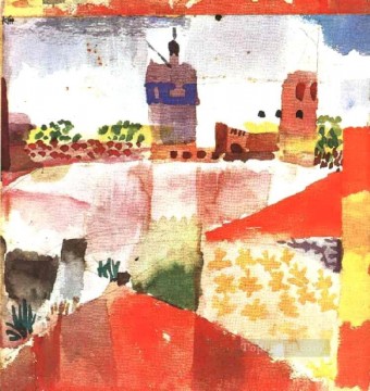 Hammamet with mosque Abstract Expressionism Oil Paintings